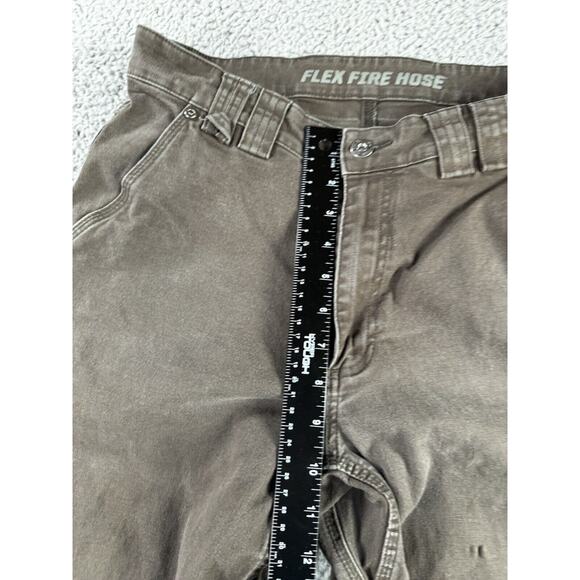 Duluth Trading‎ Carpenter Pants Men 32 Brown Work Wear Grunge Paint - Picture 4 of 12